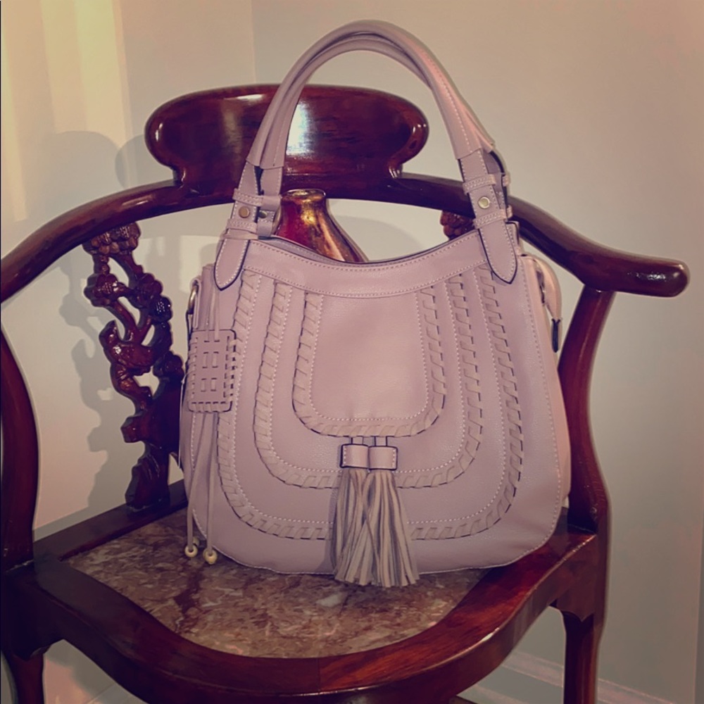 Boho bucket bag Mauve Dusty Rose NWT